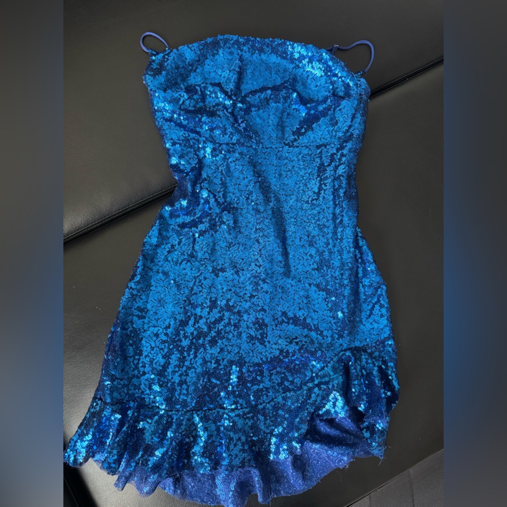 Lucy in the Sky Vibrant Blue Sequin Dress